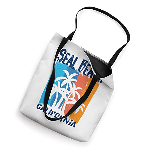 Seal Beach California Fun Colorful Palm Trees Design Tote Bag