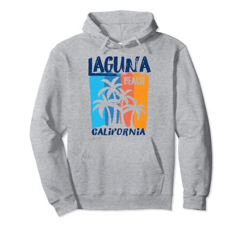 Laguna Beach California Fun Colorful Palm Trees Design Pullover Hoodie