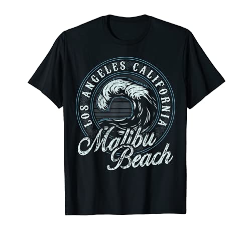 Malibu Beach Retro Wave Circle - Beach Gift T-Shirt