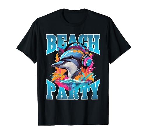 Energetic Sea life Beach Party Design - Hipster Dolphin T-Shirt