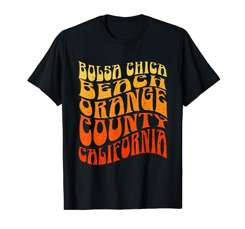 BOLSA CHICA BEACH Vintage 60s Retro Waves T-Shirt