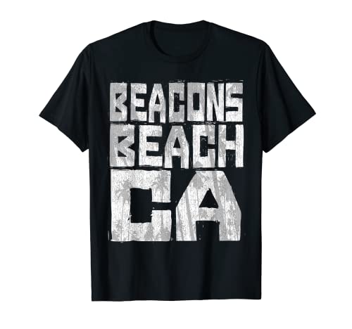 BEACONS BEACH CA - Chunk Block Palms T-Shirt