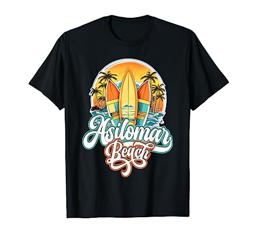 Asilomar Retro Vintage Three Surfboard and Palm Circle T-Shirt