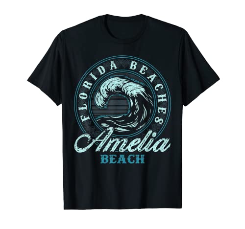 Amelia Beach Retro Wave Circle T-Shirt