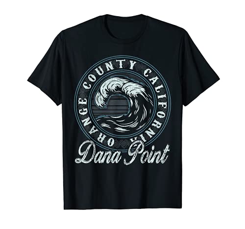 Dana Point Retro Wave Circle - Beach Gift T-Shirt