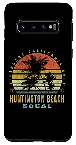 Huntington Beach Retro Palm Sunset - Beach Lover Gift idea Case