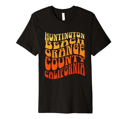 HUNTINGTON BEACH Vintage 60s Retro Waves Premium T-Shirt
