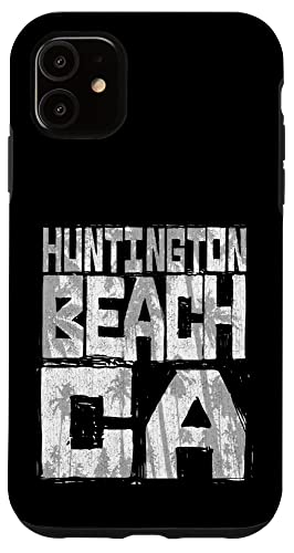 Huntington Beach California Retro Palm Sunset - Beach Design Case
