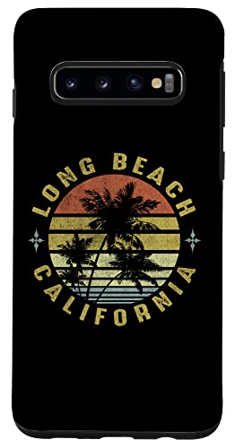 Seal Beach California Retro Palm Sunset - Beach Design Case