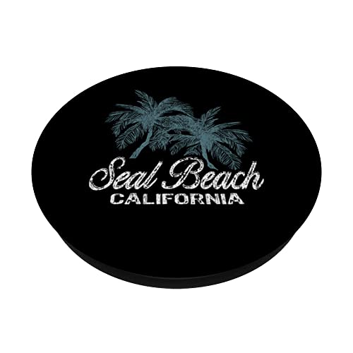 Seal Beach California - Two Big Palms PopSockets Swappable PopGrip
