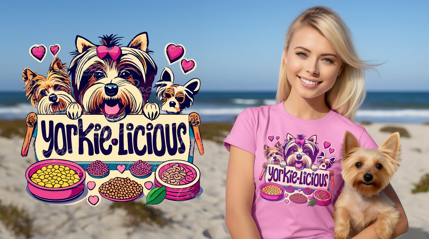 Adorable Yorkie Dog Lover's - Sweet Yorkie Illustration T-Shirt