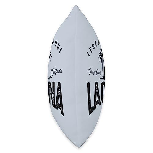 Legendary Surf Locations Three Vintage Surfboards and Palms-Laguna Beach Throw Pillow