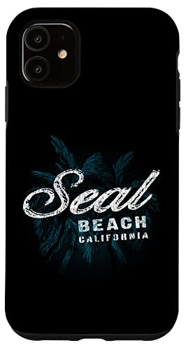 Seal Beach - Palm Cluster Distressed Stamp Case