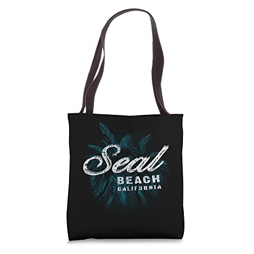 Seal Beach - Palm Cluster Distressed Stamp Tote Bag