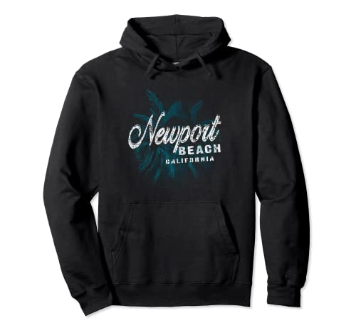 Newport Beach - Palm Cluster Distressed Stamp Pullover Hoodie