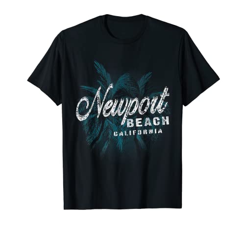 Newport Beach - Palm Cluster Distressed Stamp T-Shirt