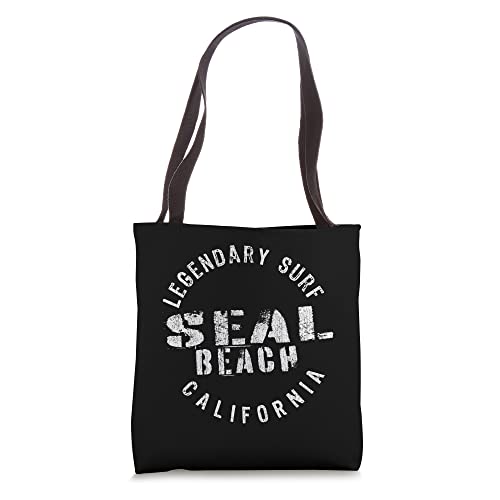 LEDGENDARY SURF SEAL BEACH - CIRCLE STAMP Tote Bag