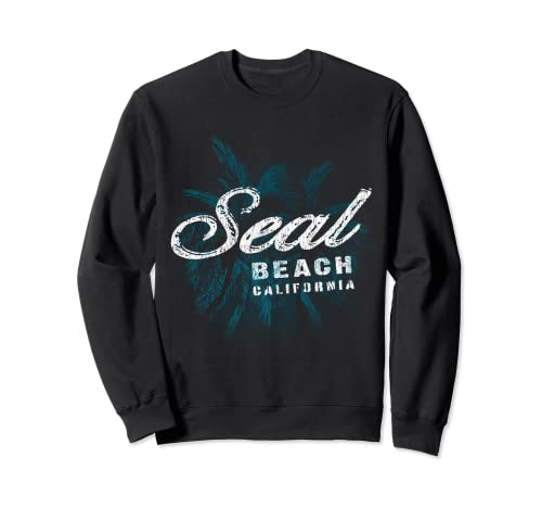 Seal Beach - Palm Cluster Distressed Stamp Sweatshirt