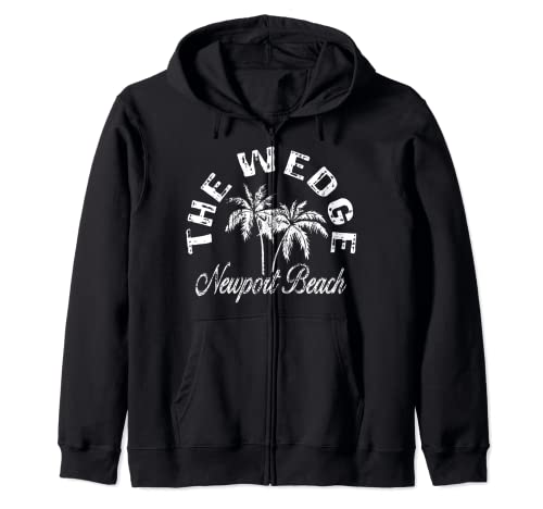 The Wedge Newport Beach My Favorite Surf Beach Zip Hoodie