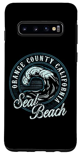 Seal Beach Retro Wave Circle - Beach Gift Case