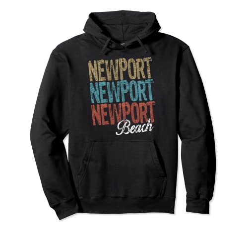 NEWPORT BEACH Three Tone Palm Pullover Hoodie