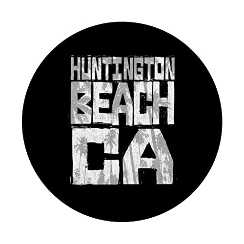 Huntington Beach CA - Chunk Block Palms PopSockets Swappable PopGrip