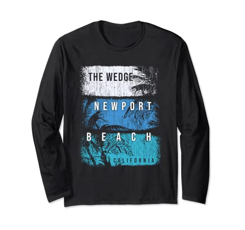 The Wedge Newport Beach California Brush and Palms Long Sleeve T-Shirt