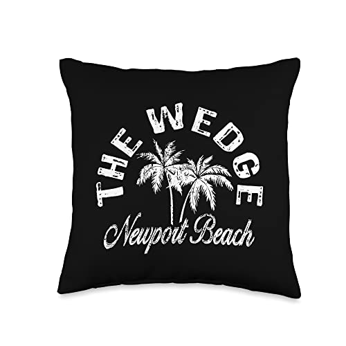 My Favorite Beach The Wedge Newport Favorite Surf Beach Throw Pillow