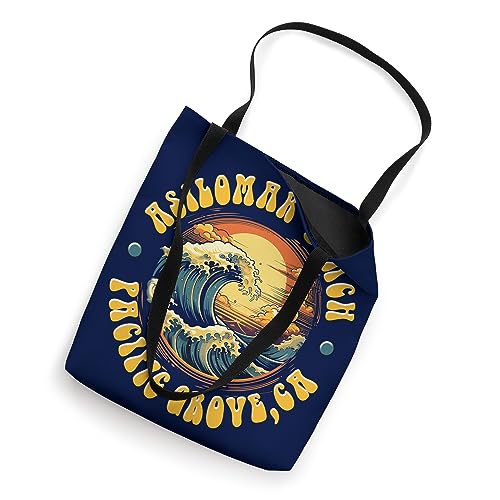 Vintage Huntington Beach Waves Sunset Design Tote Bag