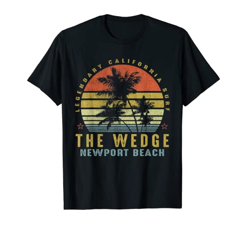 The Wedge Newport Beach Retro Palm Sunset - Beach Gift idea T-Shirt