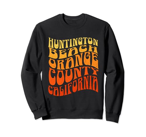 HUNTINGTON BEACH Vintage 60s Retro Waves Sweatshirt