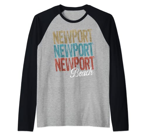 NEWPORT BEACH Three Tone Palm Raglan Baseball Tee