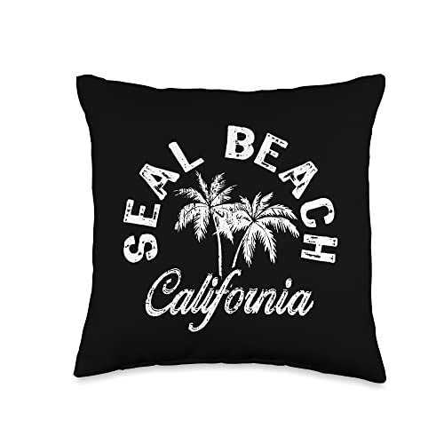 My Favorite Beach Seal California My Favorite Surf Beach Throw Pillow