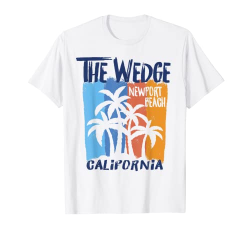 The Wedge Newport Beach California Fun Colorful Palm Trees T-Shirt