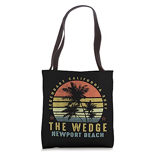 The Wedge Newport Beach Retro Palm Sunset - Beach Gift idea Tote Bag