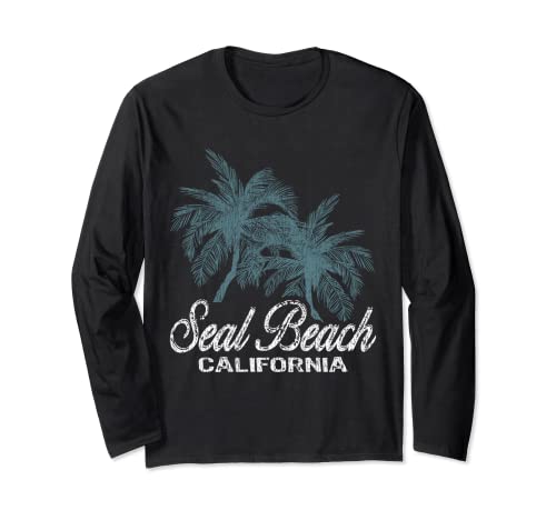 Seal Beach California - Two Big Palms Long Sleeve T-Shirt