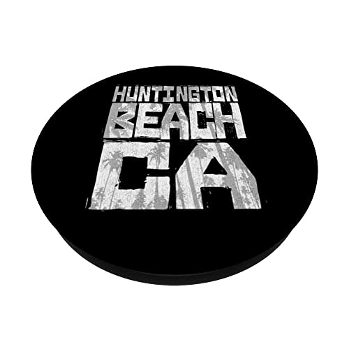 Huntington Beach CA - Chunk Block Palms PopSockets Swappable PopGrip