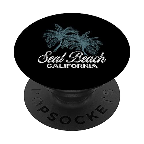 Seal Beach California - Two Big Palms PopSockets Swappable PopGrip