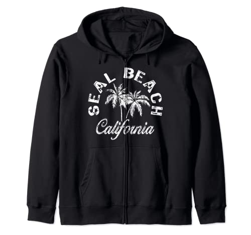 Seal Beach California My Favorite Surf Beach Zip Hoodie