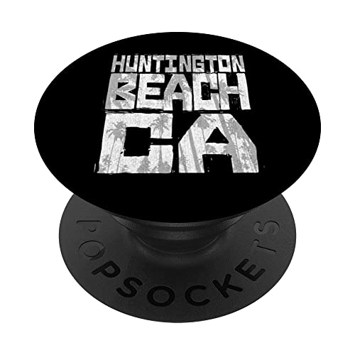 Huntington Beach CA - Chunk Block Palms PopSockets Swappable PopGrip