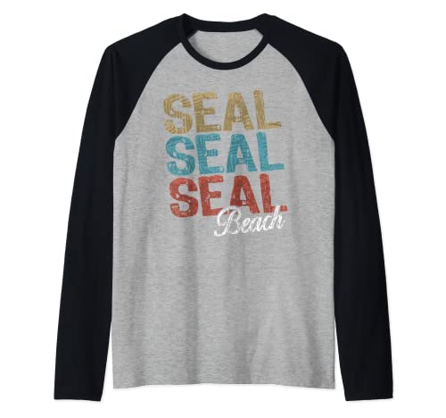 SEAL BEACH Three Tone Palm Raglan Baseball Tee