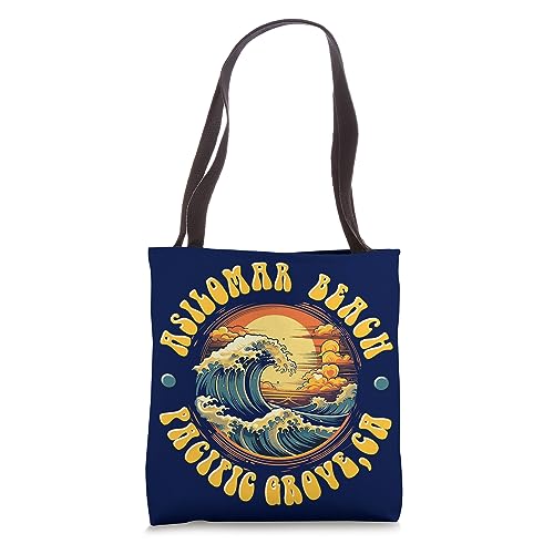 Vintage Huntington Beach Waves Sunset Design Tote Bag