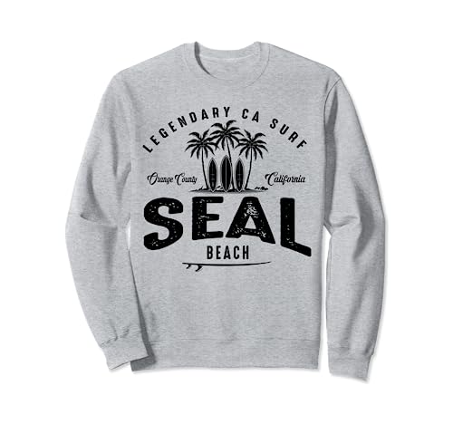 THREE VINTAGE SURFBOARDS AND PALMS - Seal Beach Sweatshirt