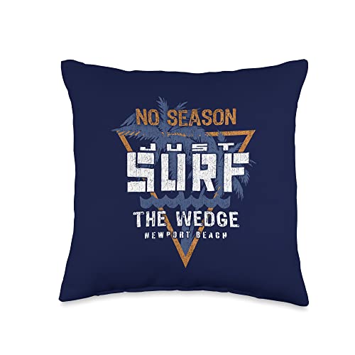 My Favorite Beach No Season Just Surf-The Wedge Newport Beach Throw Pillow