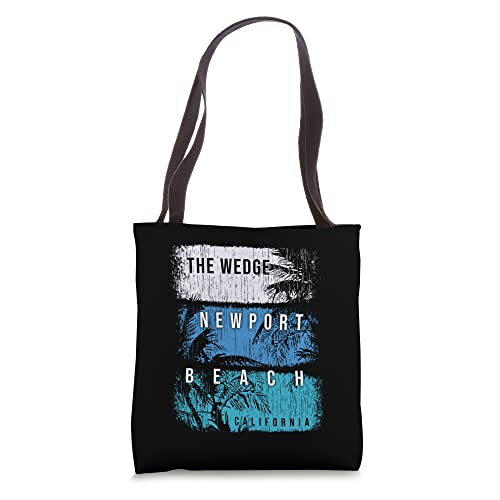 The Wedge Newport Beach California Brush and Palms Tote Bag