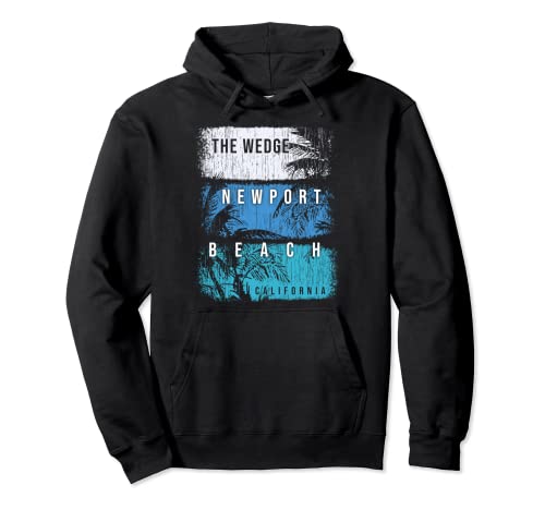 The Wedge Newport Beach California Brush and Palms Pullover Hoodie